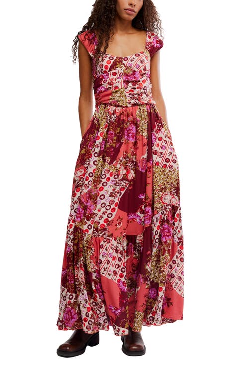 Sasha Floral Mesh Midi Dress