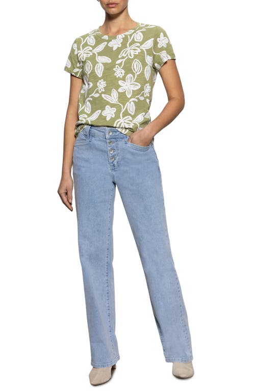 Sanctuary The Perfect Geo Print Cotton Blend Knit Top In Green