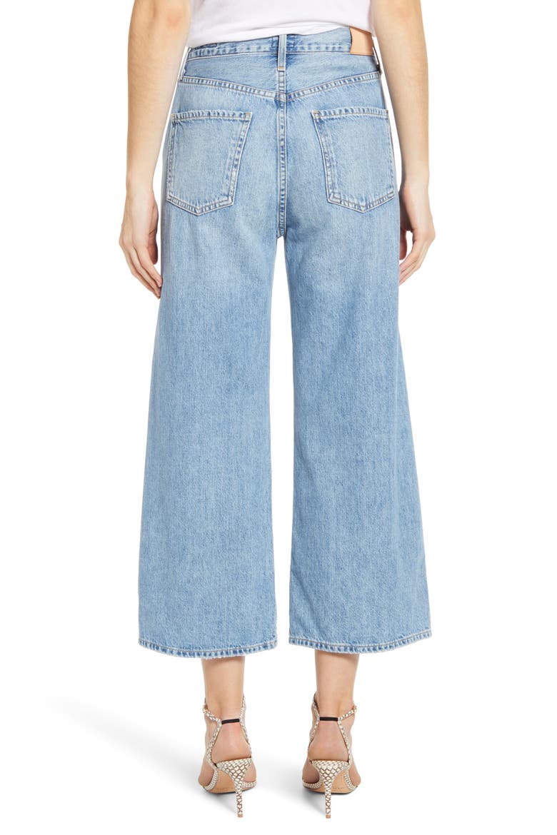 Sacha High Waist Crop Wide Leg Jeans, Alternate, color, TULAROSA