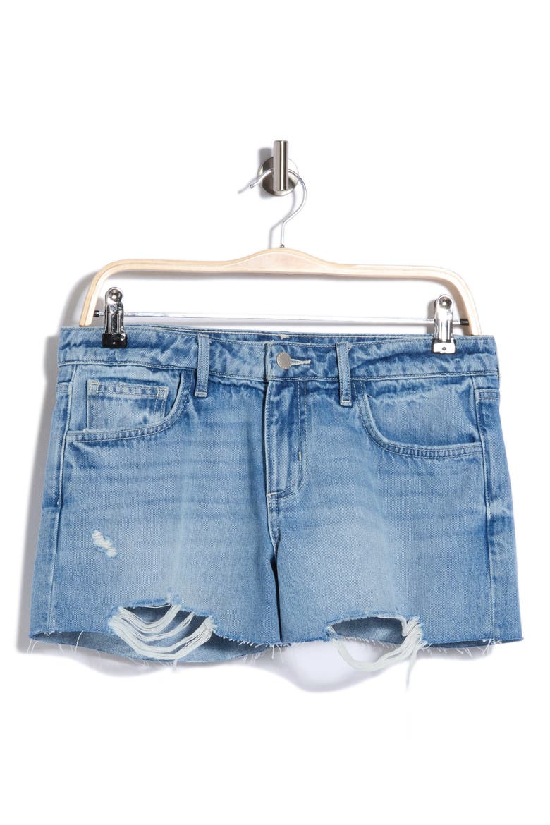 Teya Low Rise Cutoff Denim Shorts, Alternate, color, ZION DESTRUCT