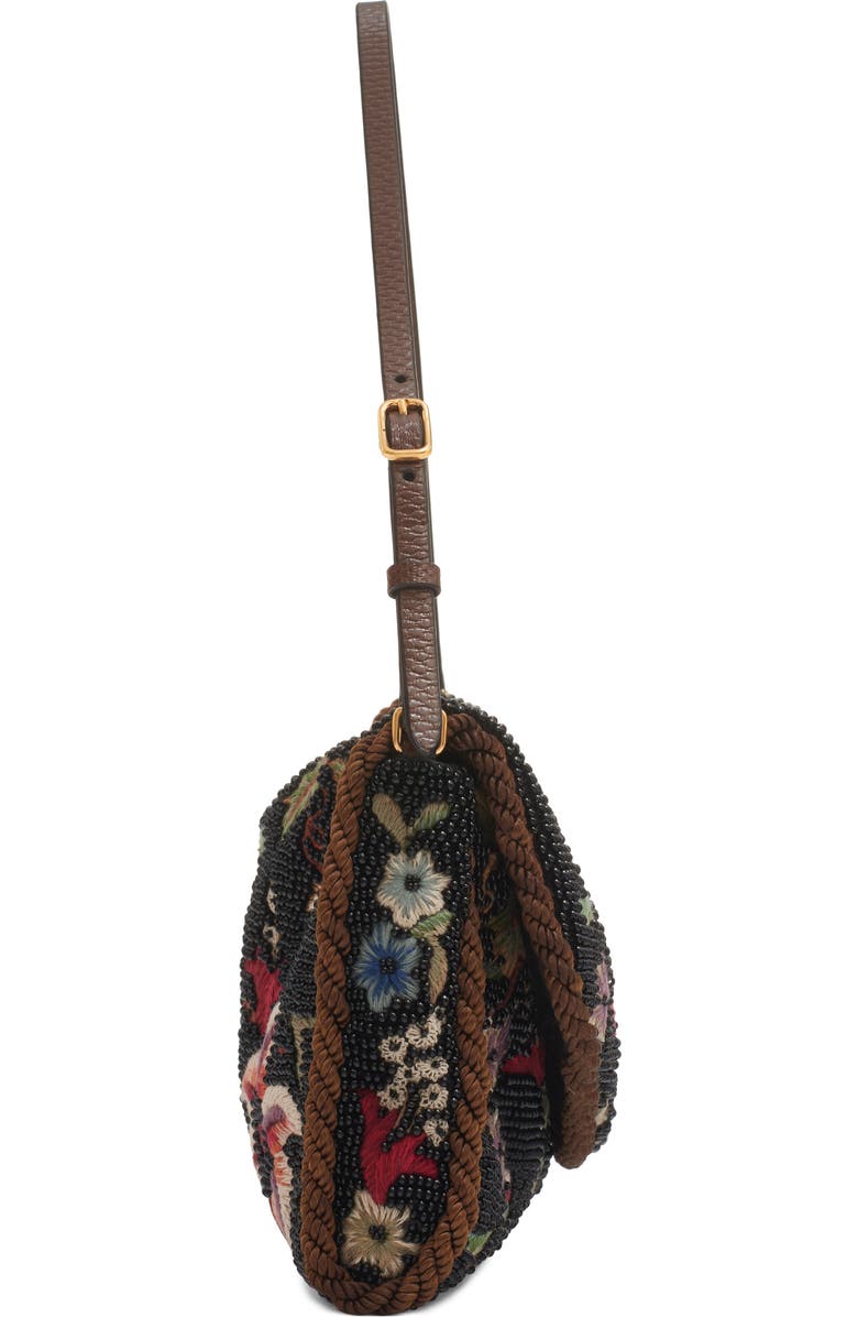 Valentino Garavani Embroidered
Beaded Satin Shoulder Bag, Alternate, color,