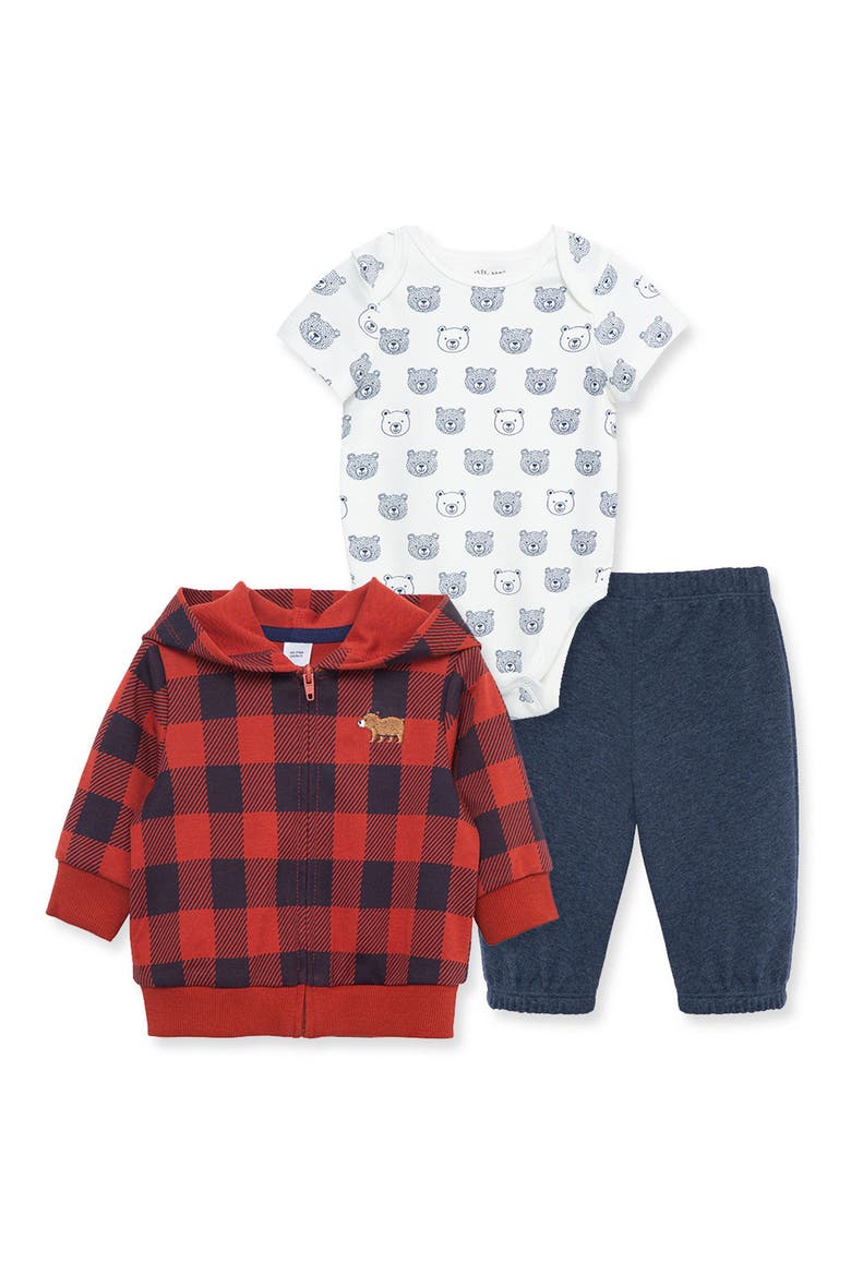Bears Hoodie, Bodysuit & Joggers Set, Main, color, BLUE