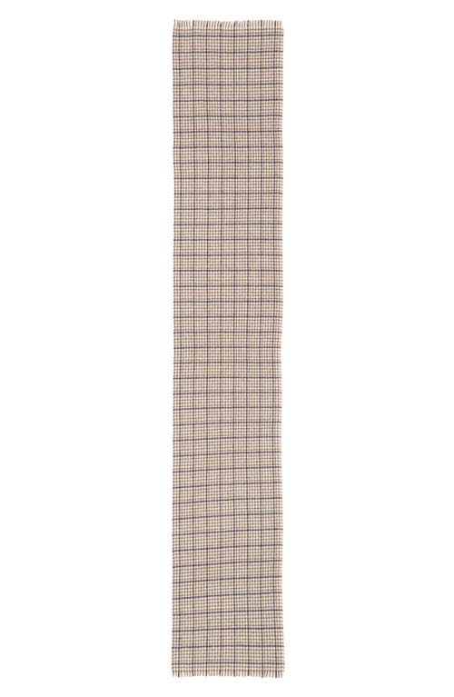 Andrew Stewart Check Cashmere Scarf In Brown