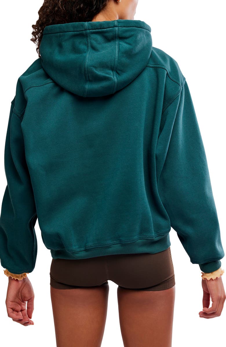 Free People FP Movement Final Call Graphic Hoodie, Alternate, color, Evergreen Combo