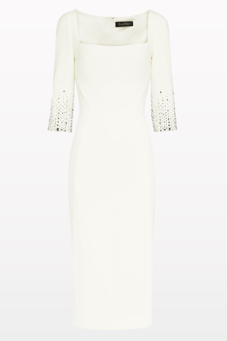 Rosebud Midi Dress, Main, color, Vanilla