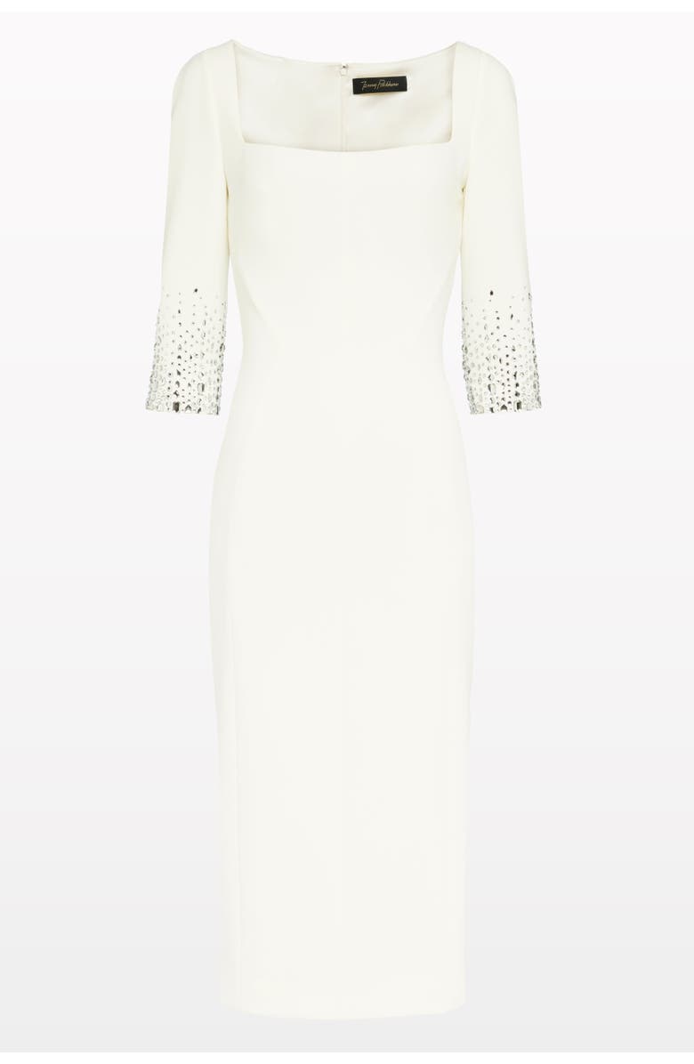 Jenny Packham Rosebud Midi Dress, Main, color, Vanilla