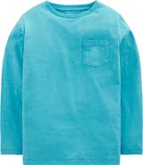 Mini Boden Kids' Everyday Long Sleeve Cotton Pocket T-Shirt