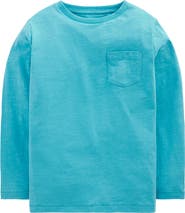 Mini Boden Kids' Everyday Long Sleeve Cotton Pocket T-Shirt