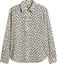 AK ANNE KLEIN Print Button-Up Shirt