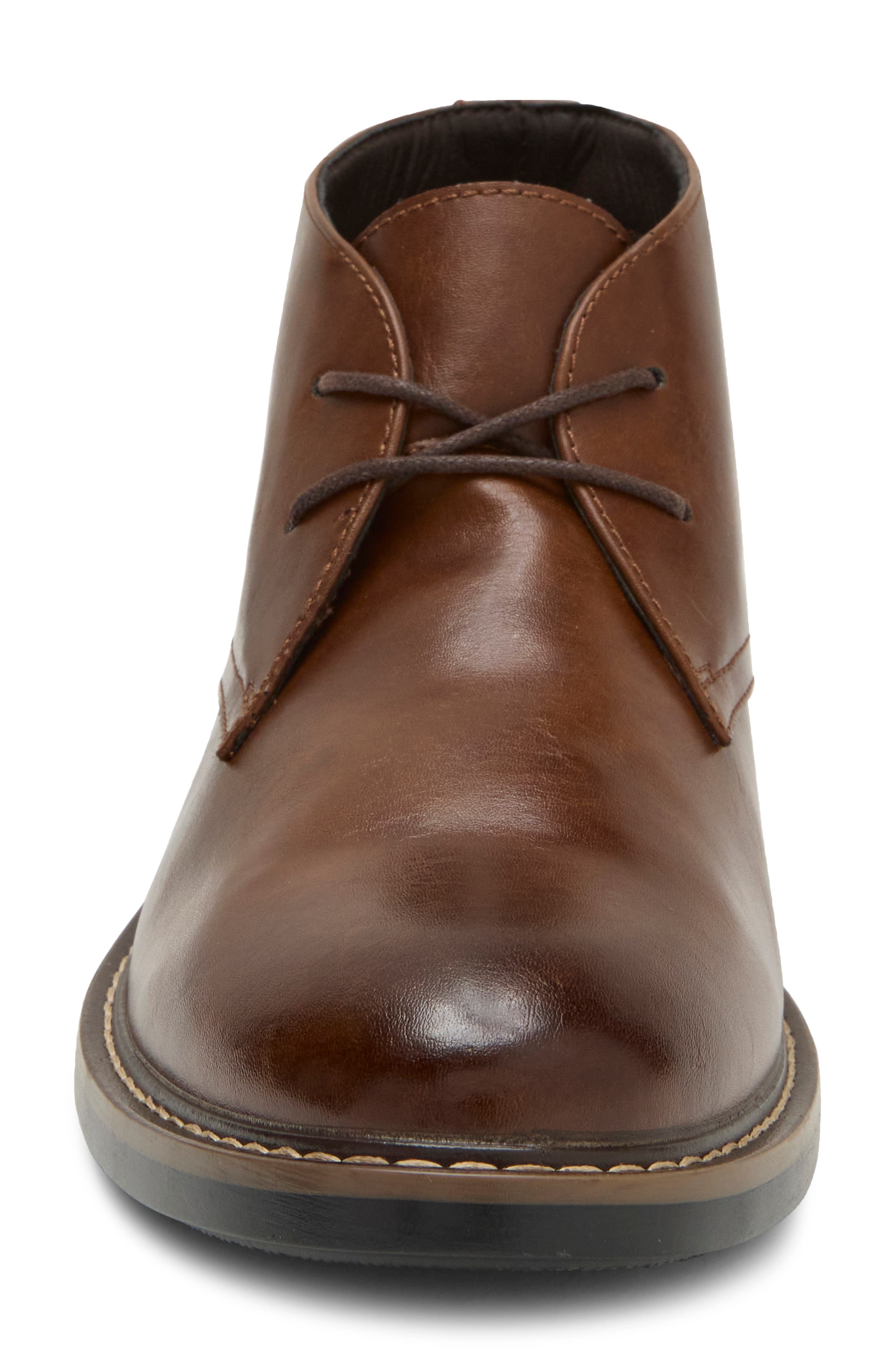 Faux Leather Chukka Boot, Alternate, color, BROWN