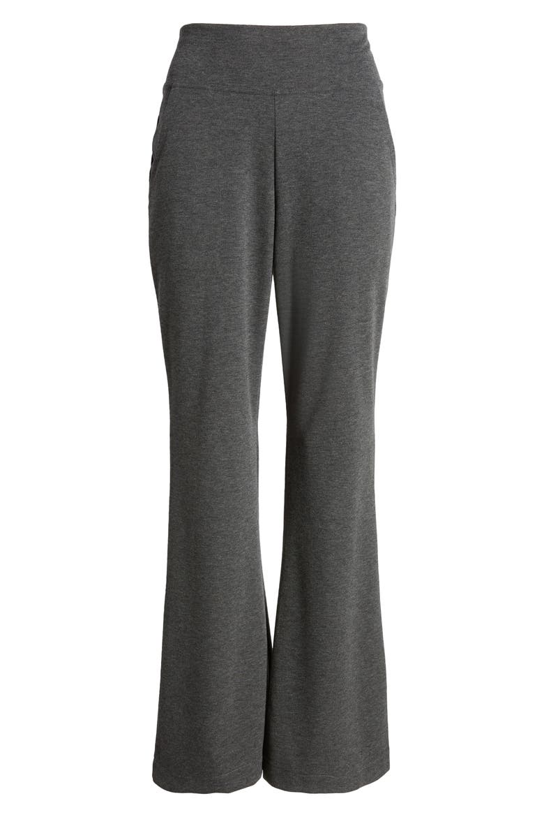 Ponte Knit Flare Leggings, Alternate, color, GREY HEATHER