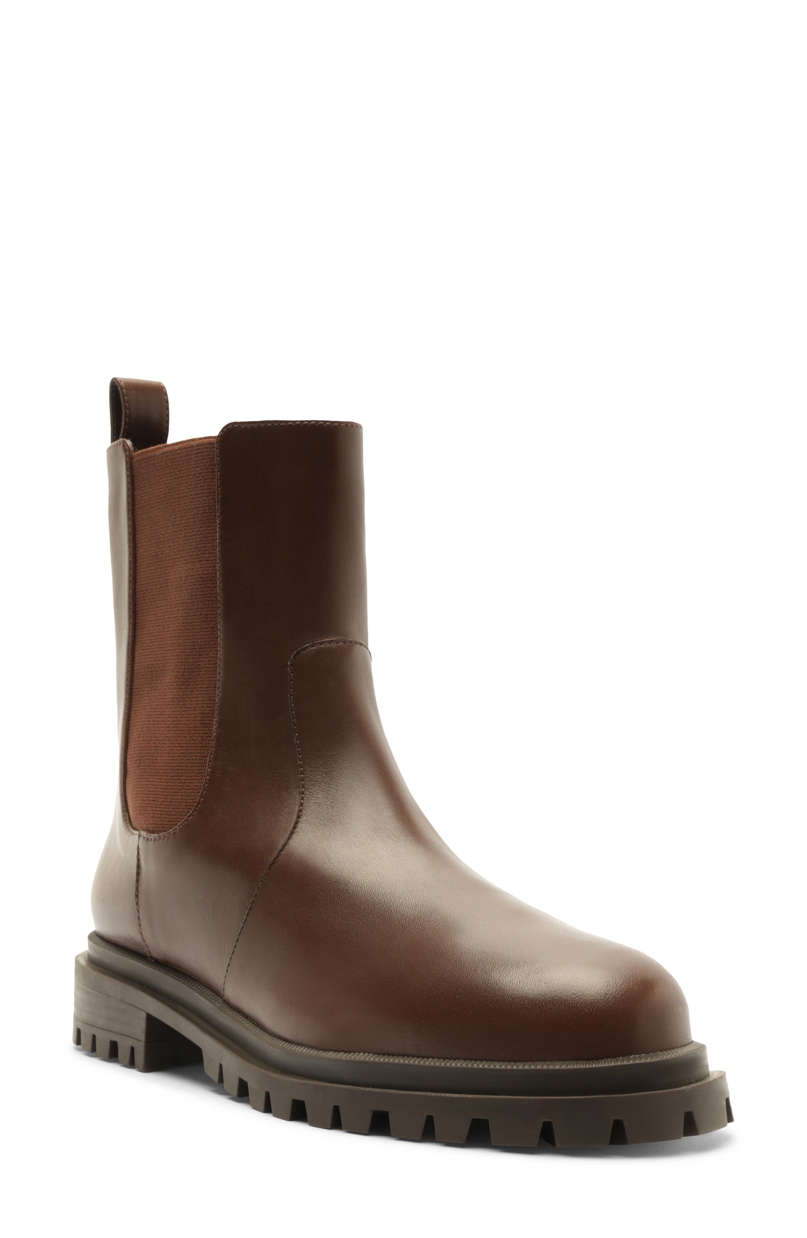 Brandy Lug Sole Chelsea Boot, Main, color, NEW COCOA