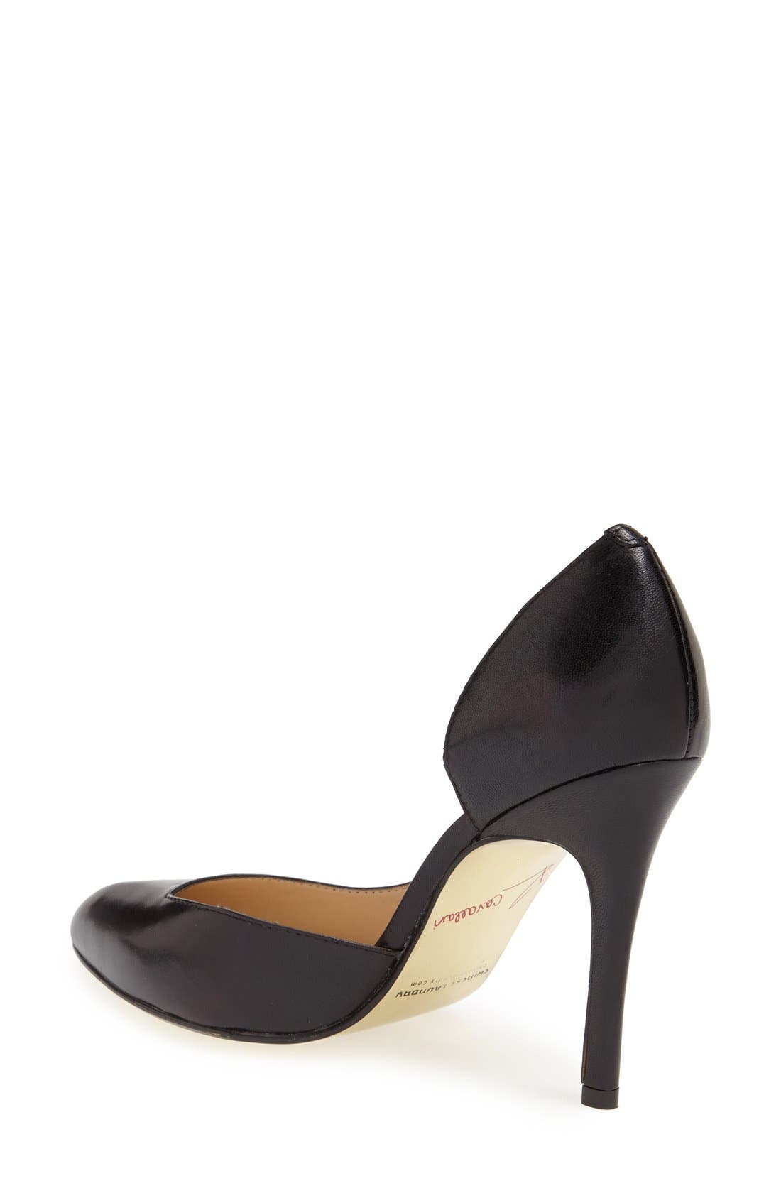 'Copertina' Pump, Alternate, color, BLACK LEATHER