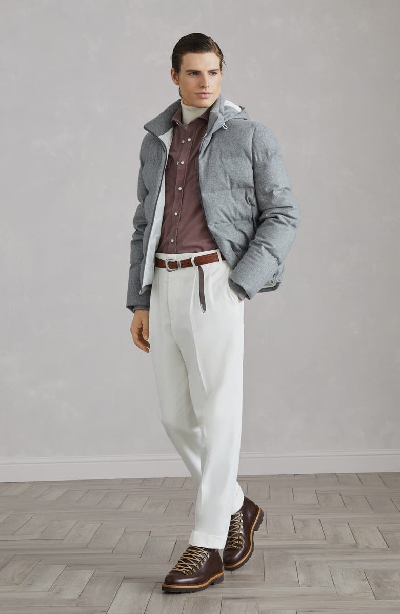 Brunello Cucinelli Wool beaver down jacket, Alternate, color,