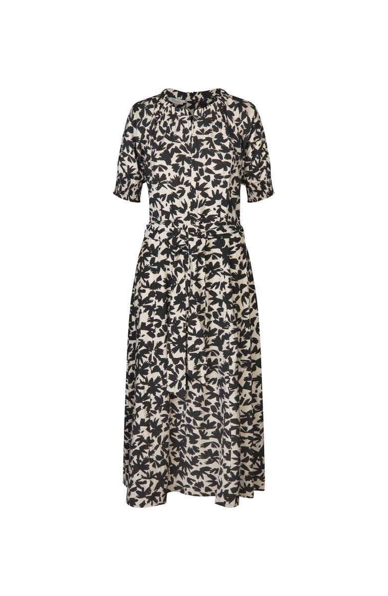 Masai Copenhagen MaNivanya Floral Midi Dress, Alternate, color, Black