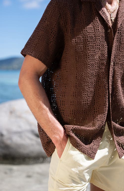 Auto-reply™ Alex Raschel Square Knit Camp Shirt