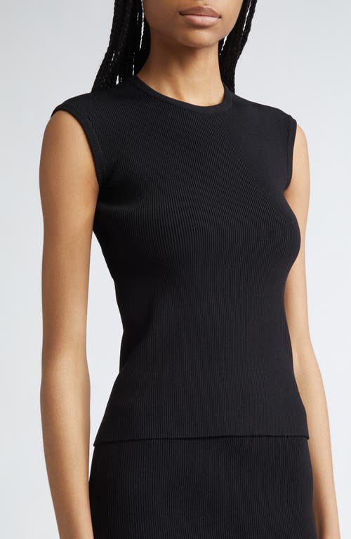 Partow Sable Rib Tank In Black