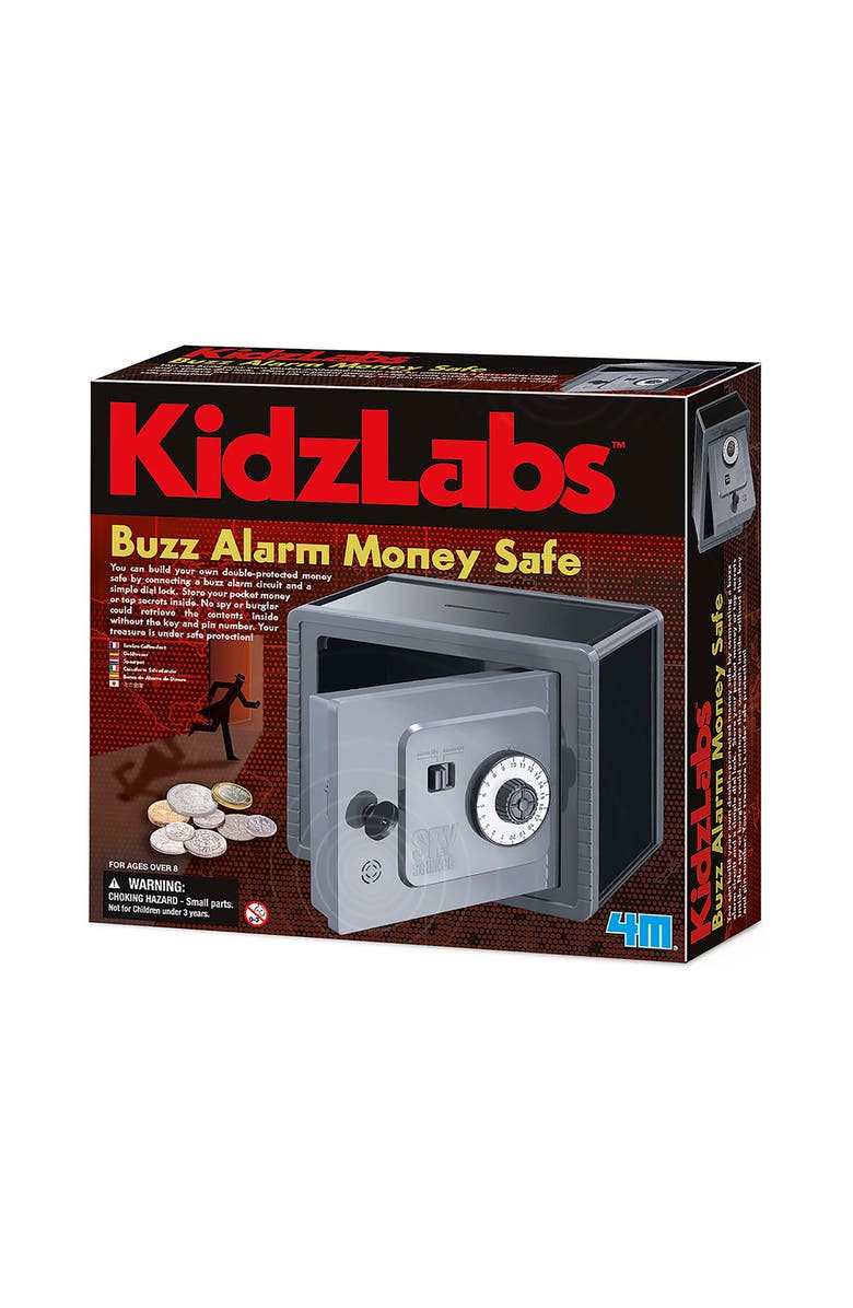 4M KidsLabs, Buzz Alarm Money Safe, DIY Electric Piggy Bank Building Kit, 8+, Main, color, Multicolored