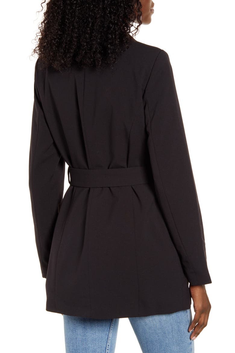 Sally Belted Blazer, Alternate, color, BLACK