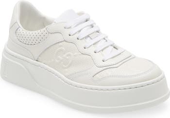 スニーカー GUCCI Gucci Sneakers Women Leather White Gucci GG Low Top Sneaker (Women) | Nordstrom