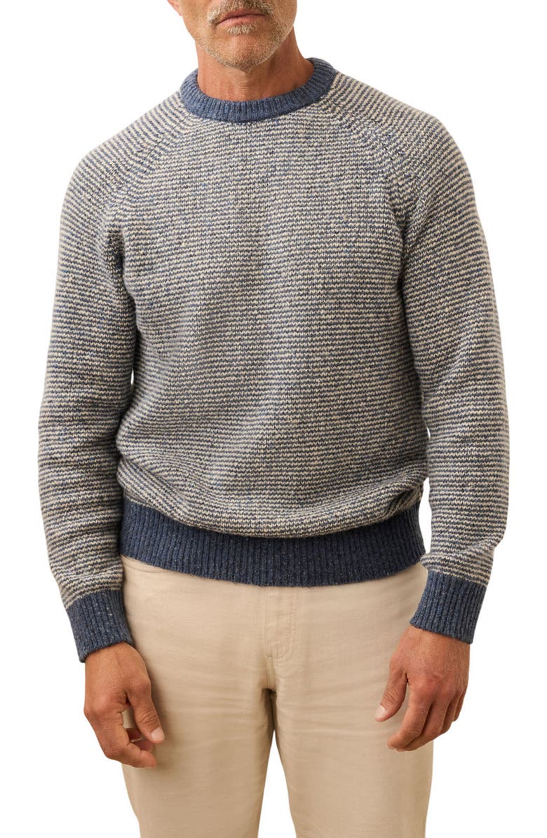 Faherty Donegal Crewneck Wool Blend Sweater, Main, color, Sea Feeder Marl