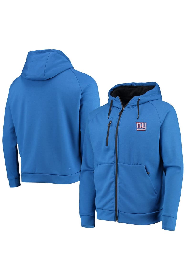 Men's Dunbrooke Royal New York Giants Shag Tri-Blend Full-Zip Raglan Hoodie, Alternate, color, Royal