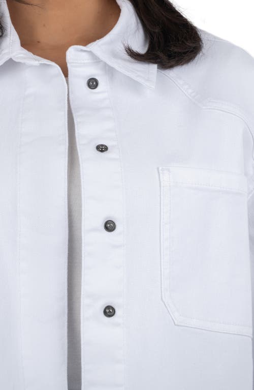 Shop Kut From The Kloth Billie Crop Denim Jacket In Optic White