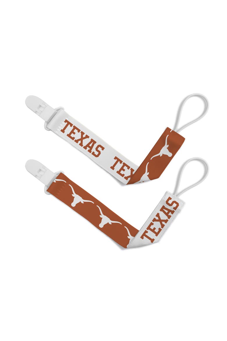 Texas Longhorns Pacifier Clip 2-Pack, Main, color, Multicolor