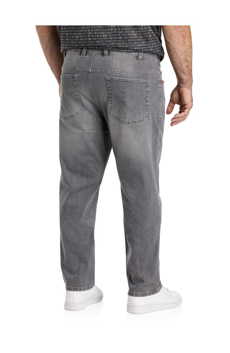 True Nation by DXL Big & Tall Grey Wash Tapered-Fit Jeans, Alternate, color, Washed Grey
