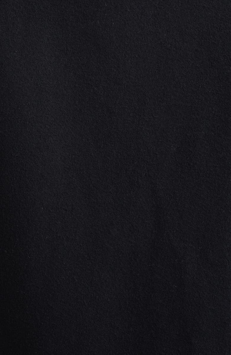 Carolina Herrera Chrysanthemum Embroidered Double Face Virgin Wool Cocoon Coat, Alternate, color, Black Multi