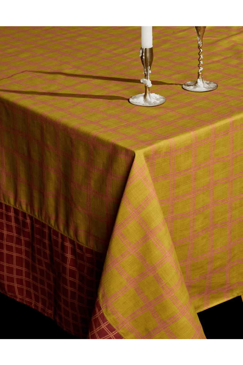 Grid Tablecloth Reversible, Alternate, color, MARTINI
