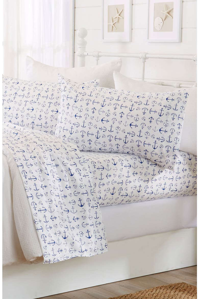 Coastal Microfiber Sheet Set, Alternate, color, ANCHOR