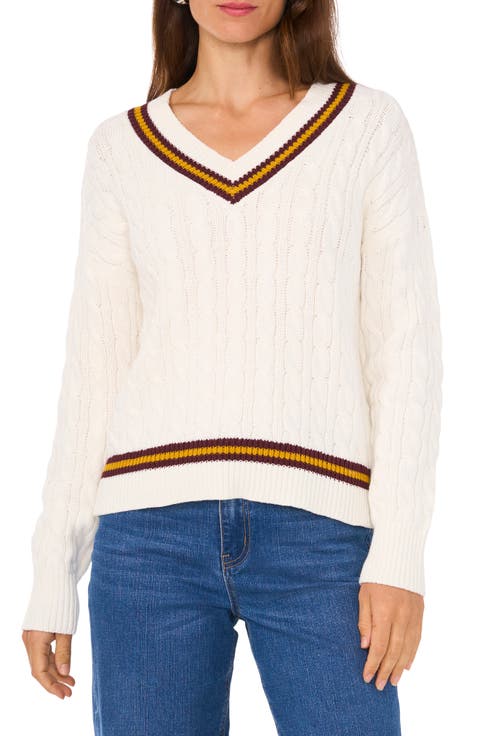 V-Neck Drop Shoulder Sweater