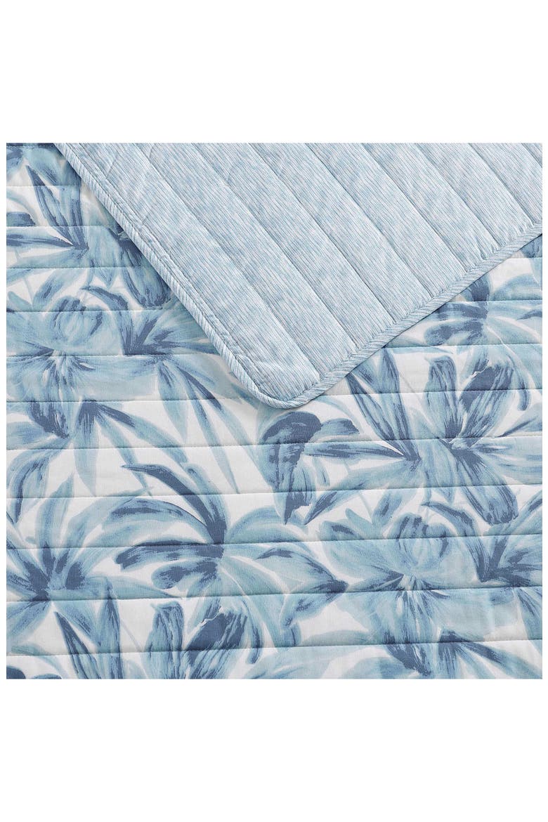 Aubrey Floral Cotton Quilt Set, Alternate, color, BLUE