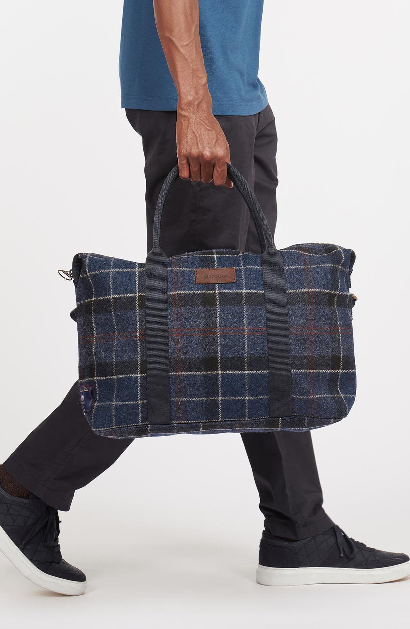 Barbour Tevoit Tartan Wool Holdall, Alternate, color, 
