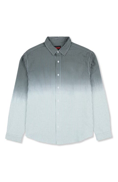 Fade Stripe Button-Up Shirt