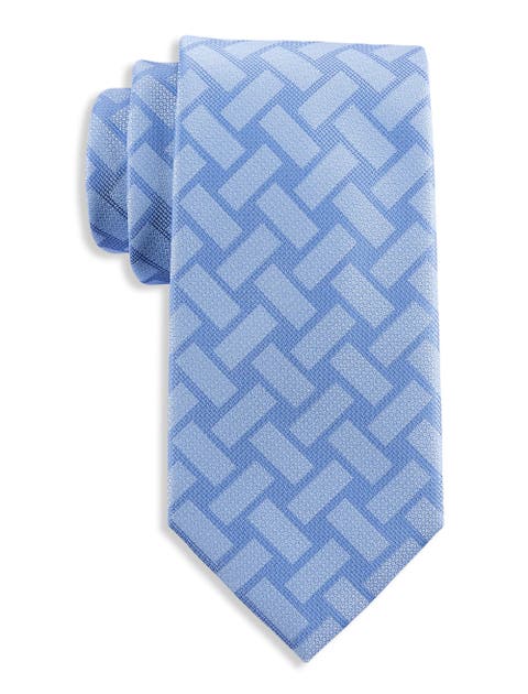 Big & Tall Basketweave Geometric Tie