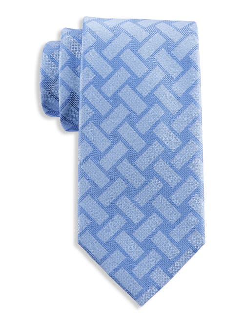 Synrgy by DXL Big & Tall Basketweave Geometric Tie in Blue  product