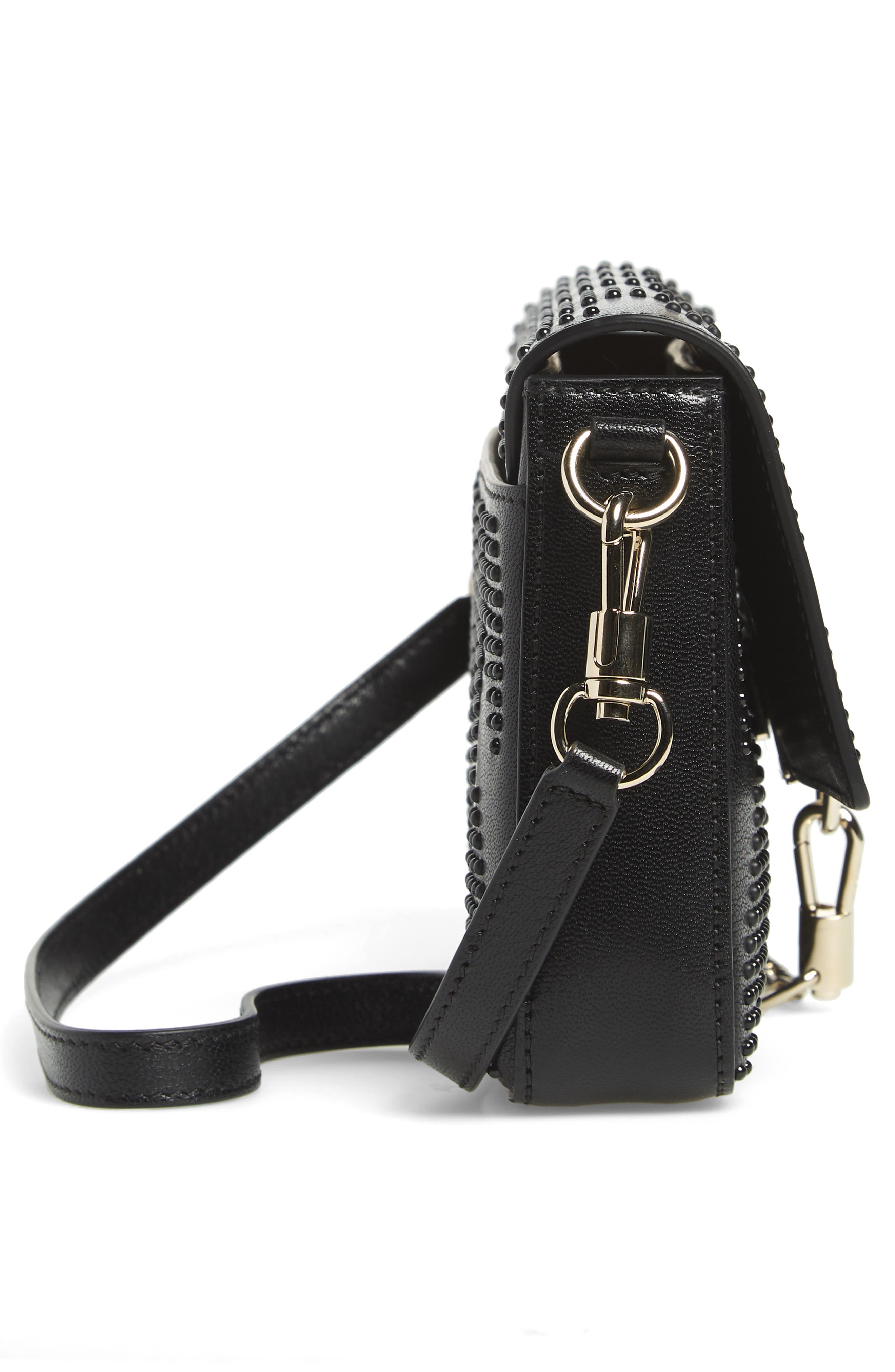 Givenchy Chevron Studded Leather Shoulder Bag, Alternate, color, 