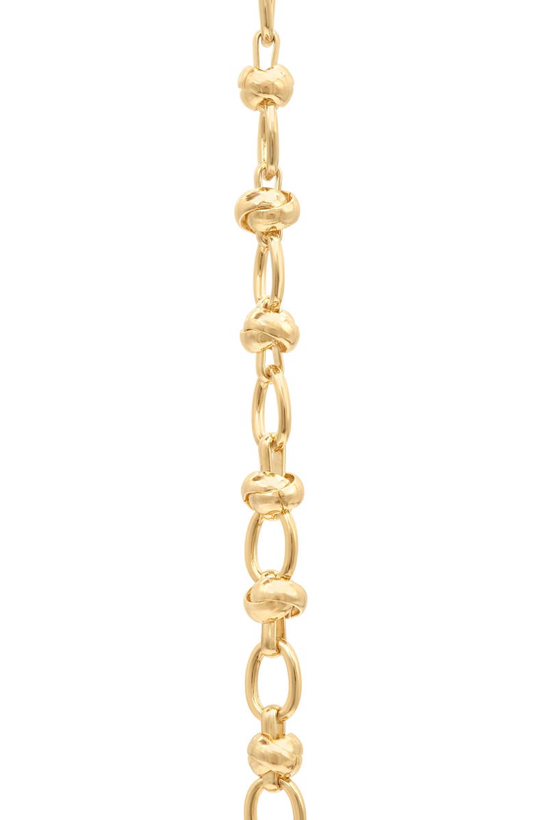 SHYMI Oval Link Knotted Chain Necklace, Alternate, color, Gold