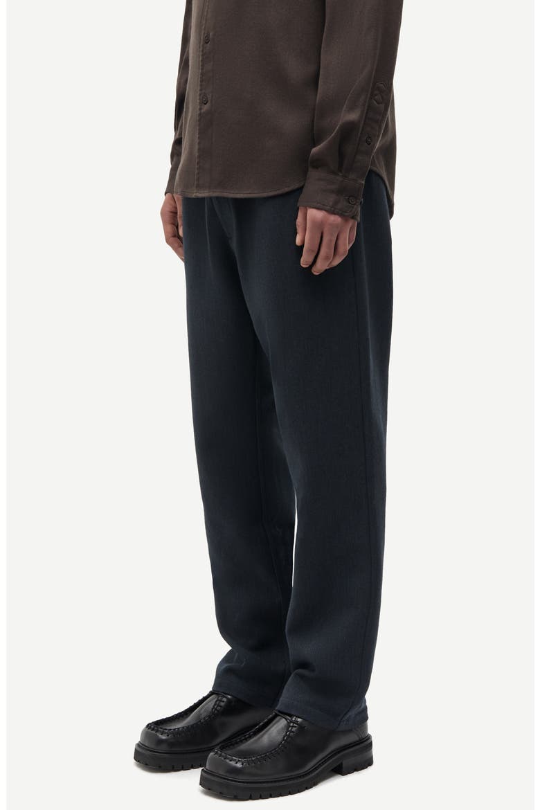 Sajabari Cotton and Wool Blend Trousers, Alternate, color, DARK GREY MEL.