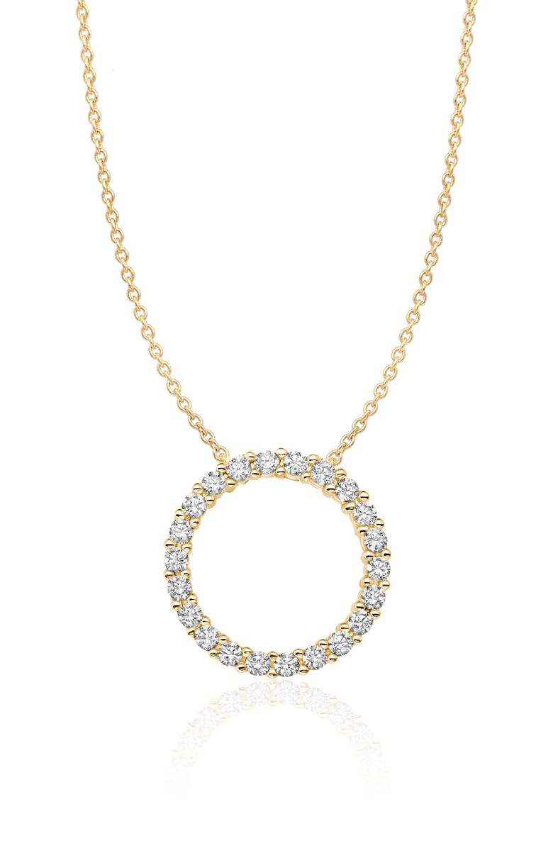 Crislu Pavé Open Circle Pendant Necklace, Main, color, 