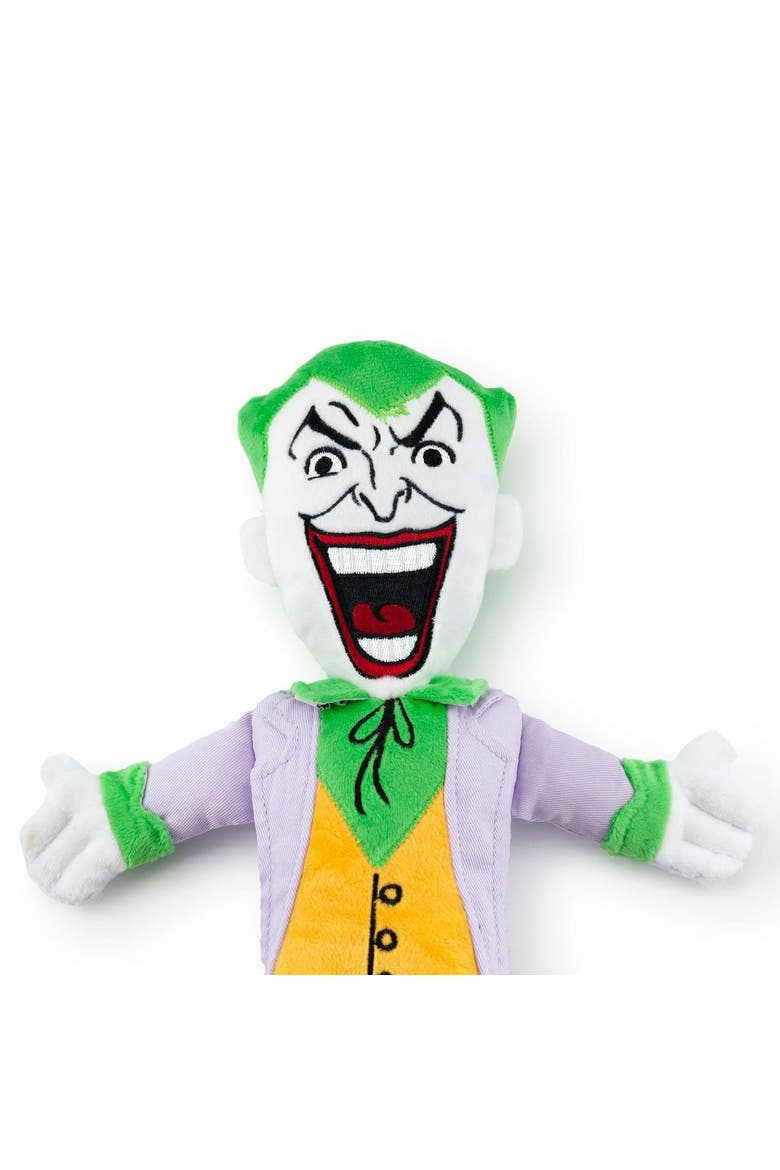 DC Comics The Joker 13 Inch Plush Squeaker Dog Chew Toy, Alternate, color, Multi-Color