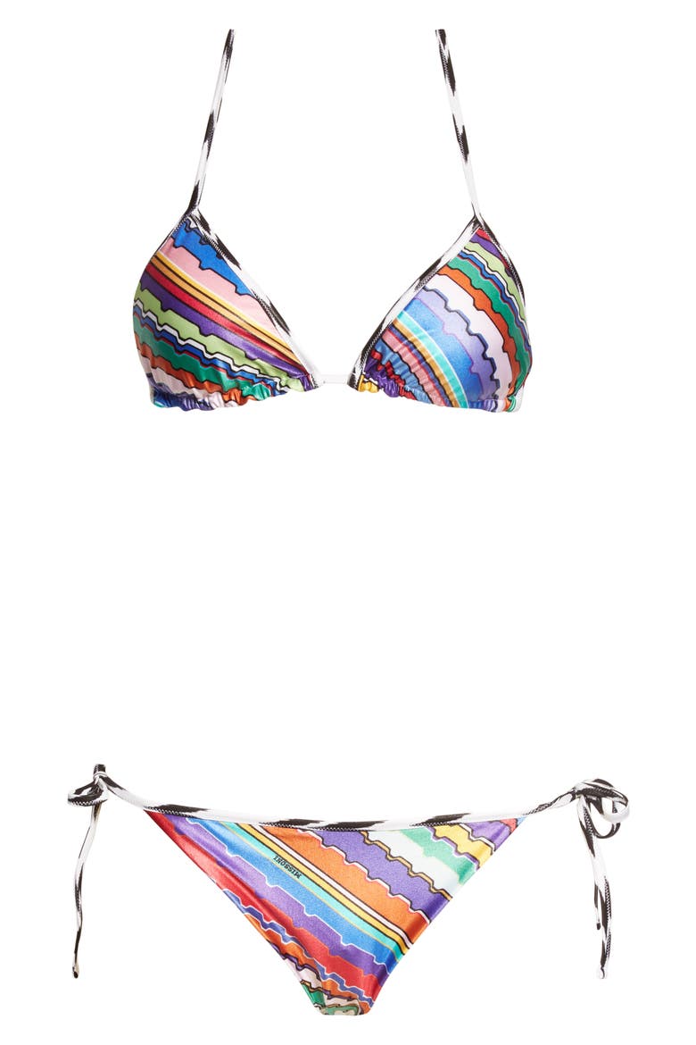 Print Two-Piece Swimsuit, Alternate, color, MULTI