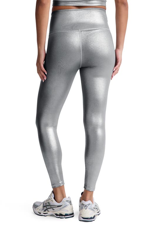 Beyond Yoga Spacedye Lift Your Spirits Active Bra In Silver