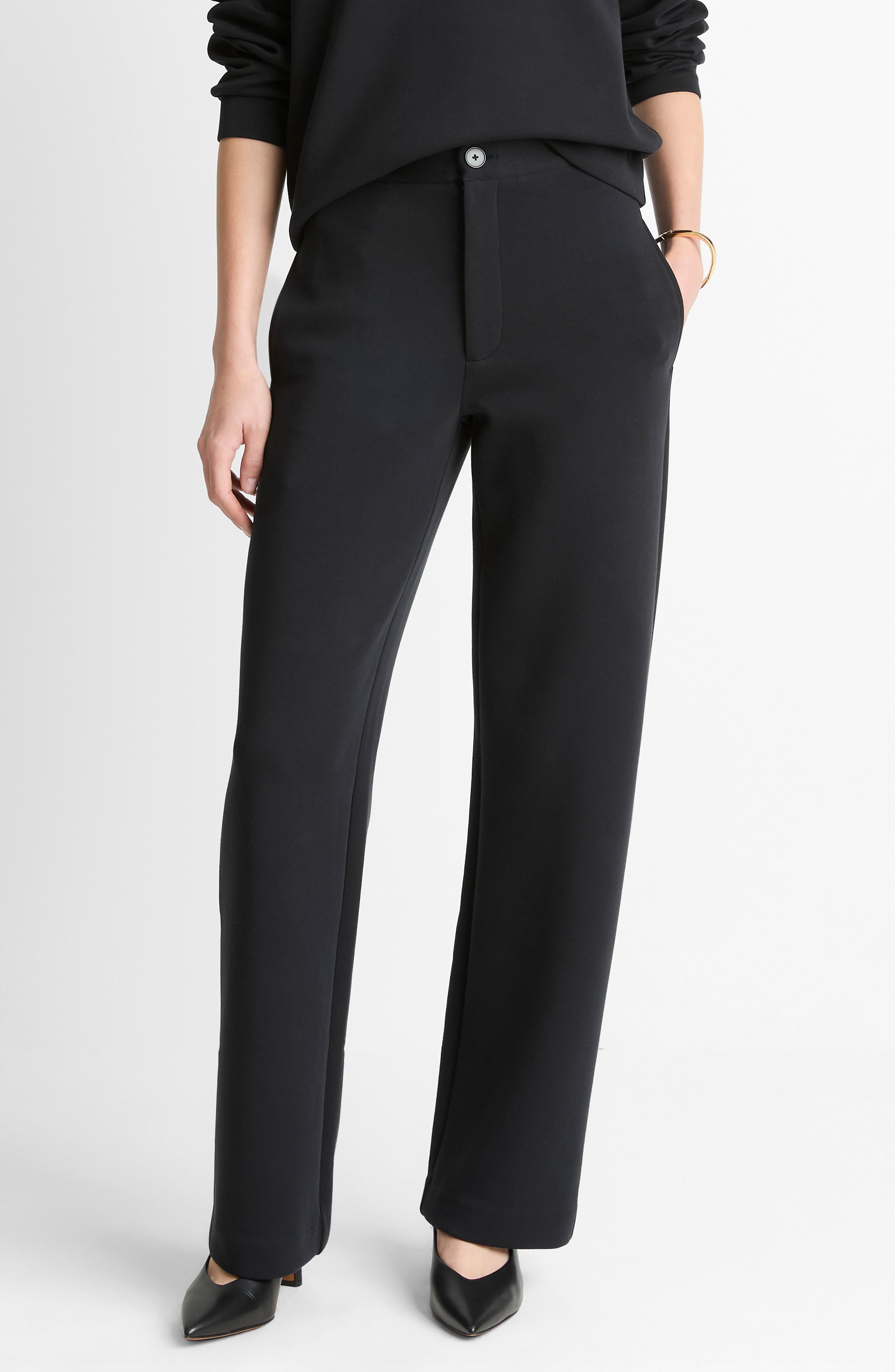 Stretch Cotton Blend Pants