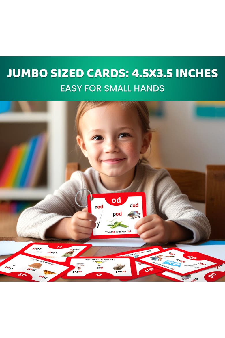 ABC Learning Flash Cards for Toddlers, Alternate, color, 52 Phonics