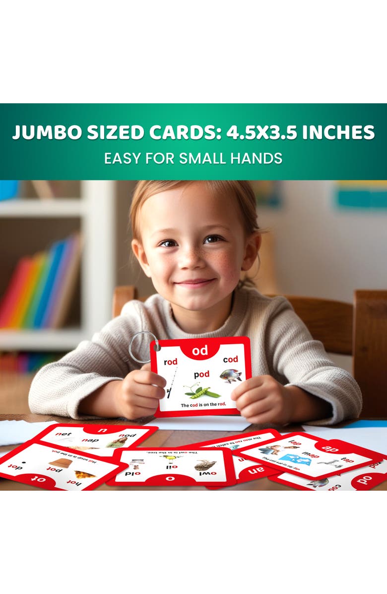 Quokka ABC Learning Flash Cards for Toddlers, Alternate, color, 52 Phonics