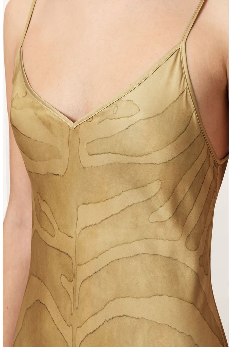 Leona Handkerchief Hem Maxi Slipdress, Alternate, color, ZEBRA SAND GOLD
