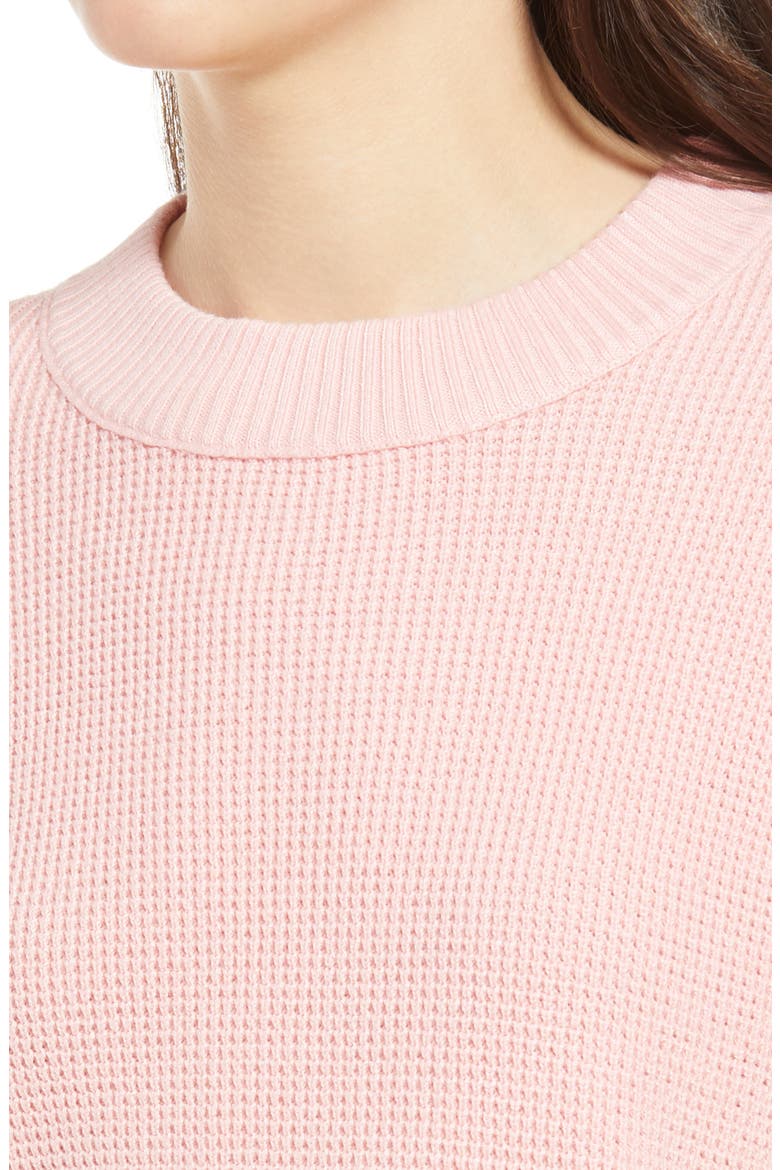 Thermal Stitch Pullover, Alternate, color, PINK POWDER